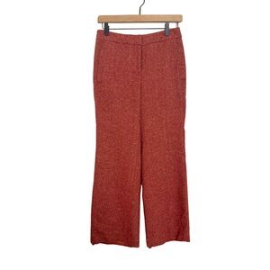 Vintage Body By Victoria Y2K Burnt Orange Tweed Wide‎ Leg Career Pants Size 4